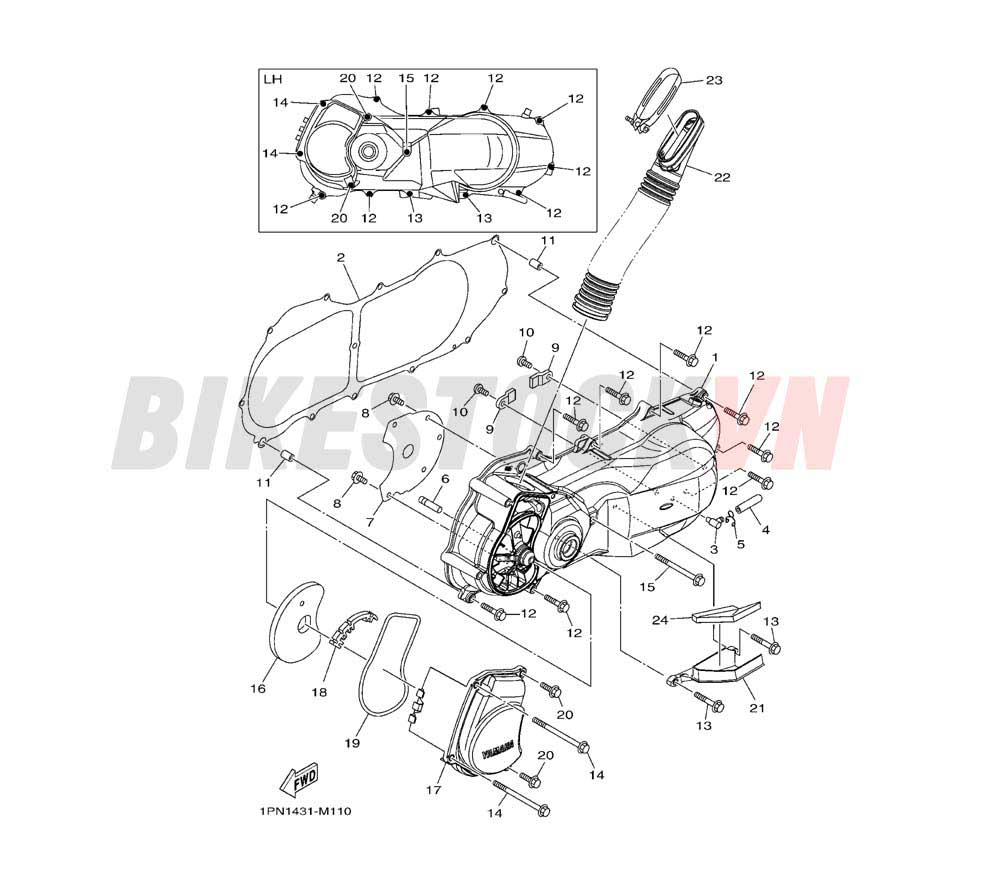 CRANKCASE COVER 1 (1PN1/2/3/4)